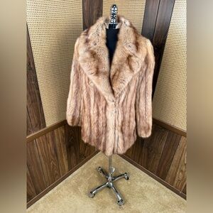 DAVID APPEL BEVERLY HILLS GOLDEN RUSSIAN SABLE FUR COAT JACKET SIZE LARGE